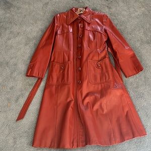 Rust colored leather jacket